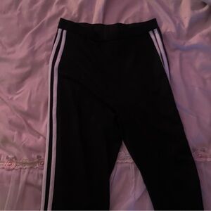 SHEIN Black Joggers with White Stripes